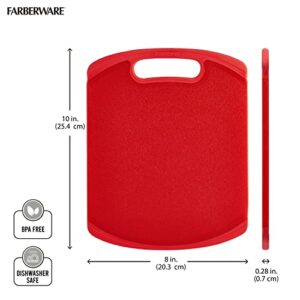 Farberware Nonslip Cutting Board 8-Inch-by-10-Inch, Red