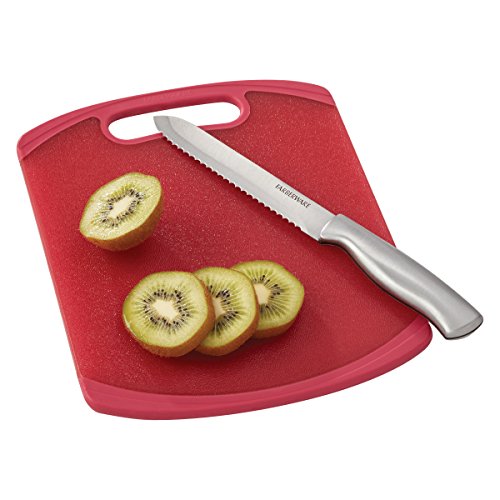 Farberware Nonslip Cutting Board 8-Inch-by-10-Inch, Red