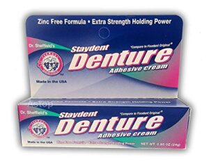 dr sheffield's staydent, extra strength denture adhesive cream, 0.85 oz