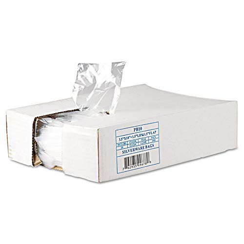 Inteplast Group PB10 Get Reddi Silverware Bags, 3 1/2 x 10 x 1 1/2.7mil, Clear, 2000/Carton