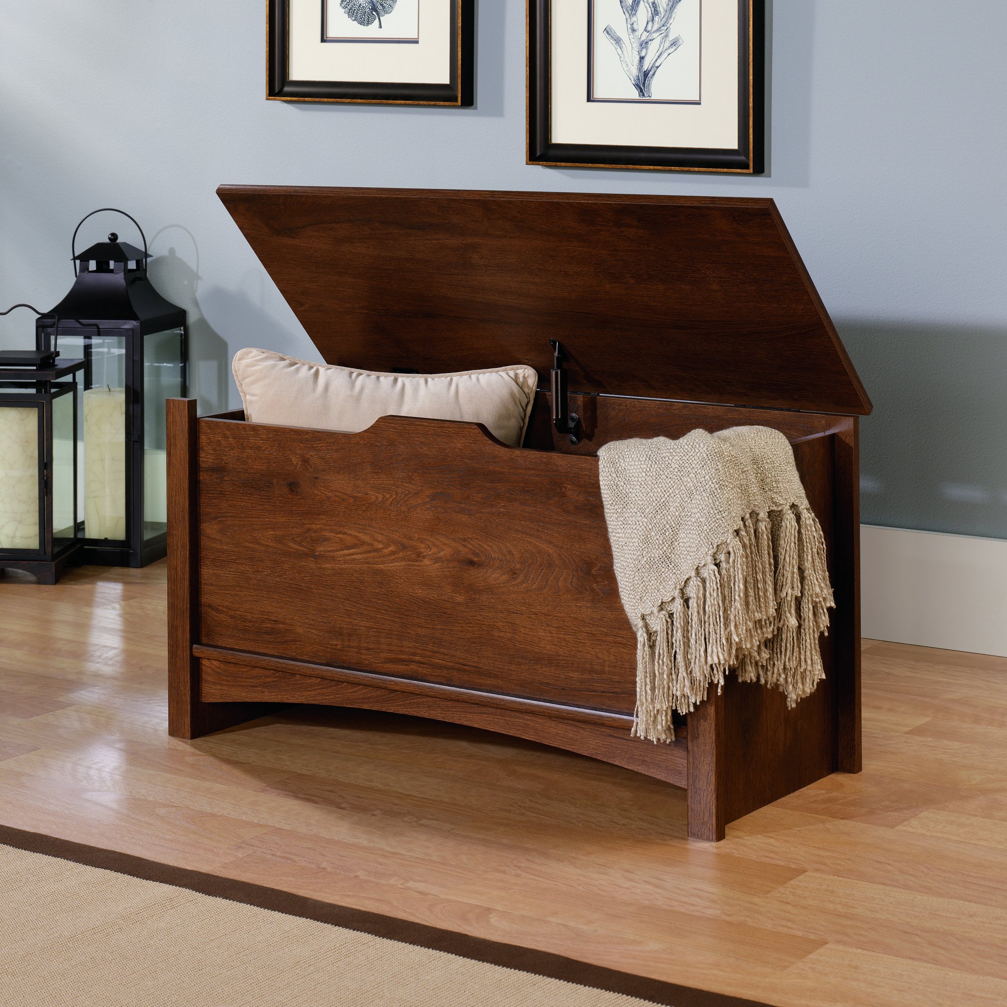 Sauder Shoal Creek Storage Chest, Oiled Oak finish