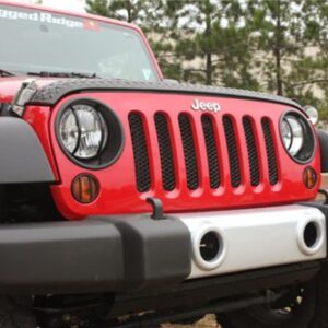 Omix | 12040.08 | Bumper Applique, Front, Silver | OE Reference: 1ML27WS2AA | Fits 2007-2018 Jeep Wrangler JK