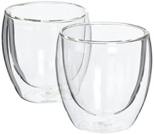 bodum pavina glass, double-wall insulated glasses, clear, 8 ounces each (set of 2)