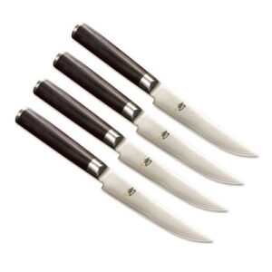 shun classic steak knives, set of 4, black