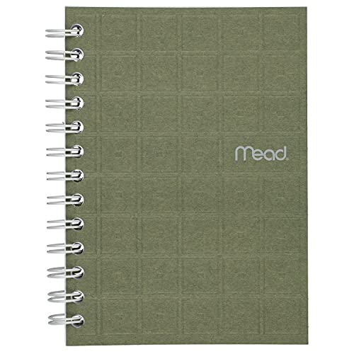 Mead Spiral Notebook, College Ruled Paper, 80 Sheets, 7" x 5", Recycled, Assorted Colors, Color Selected For You, 1 Count (45186)