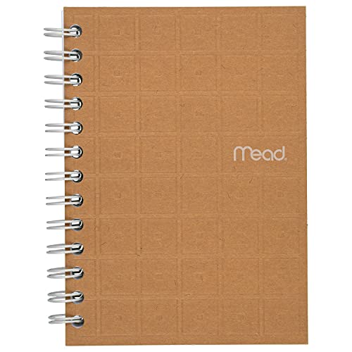 Mead Spiral Notebook, College Ruled Paper, 80 Sheets, 7" x 5", Recycled, Assorted Colors, Color Selected For You, 1 Count (45186)