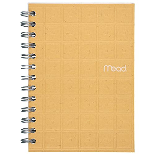 Mead Spiral Notebook, College Ruled Paper, 80 Sheets, 7" x 5", Recycled, Assorted Colors, Color Selected For You, 1 Count (45186)