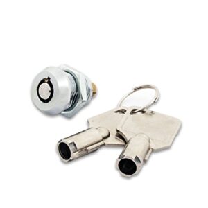 fjm security 2615b-ka miniature tubular push locks with chrome finish, keyed alike
