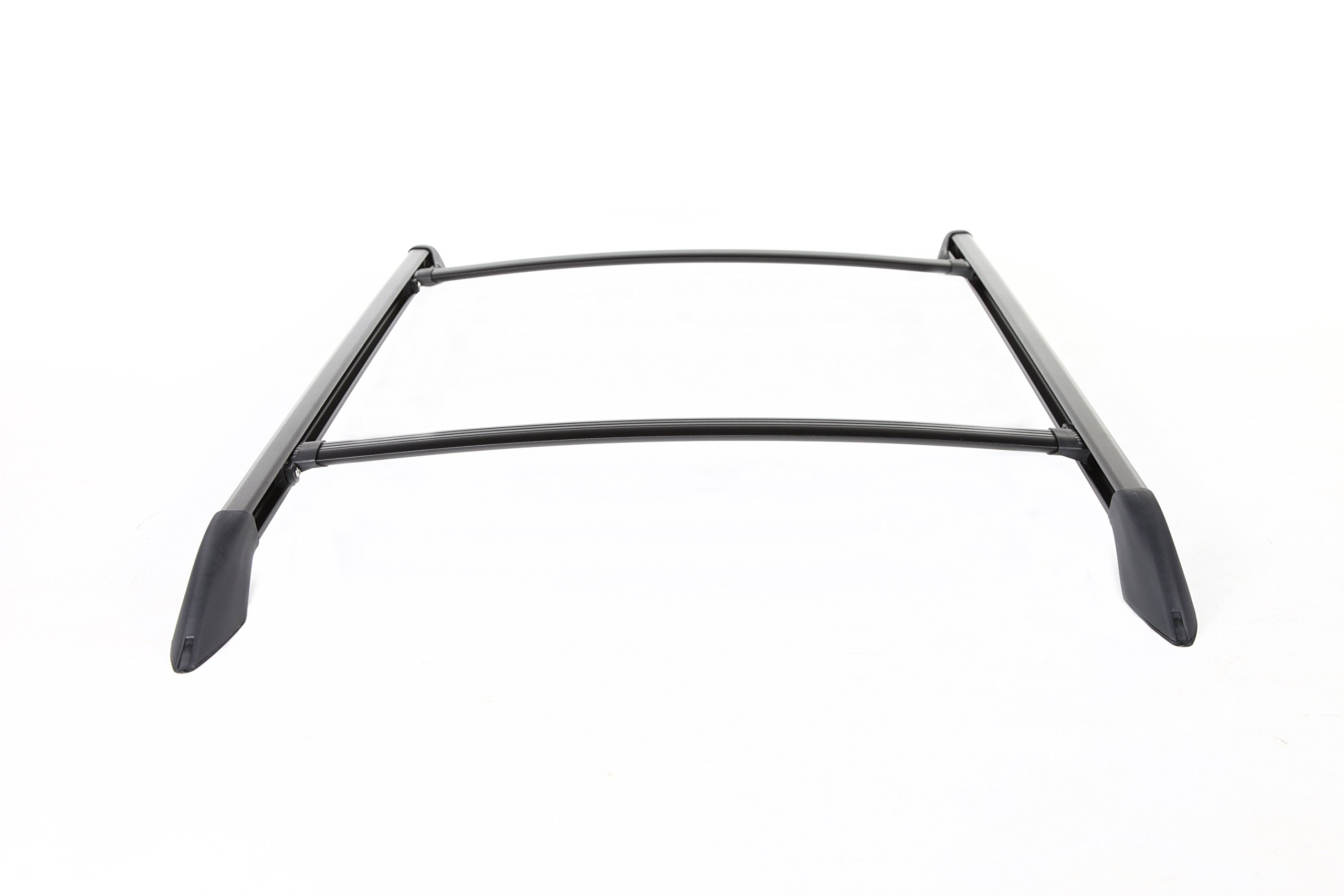 Perrycraft AV4158-B Aventura Black 41" Wide x 58" Long Complete Ready-to-Install, Drill-in Installation Roof Rack Kit - 110 lb. Capacity