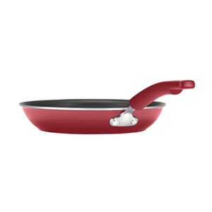 Rachael Ray Brights Nonstick Frying Pan Set / Fry Pan Set / Skillet Set - 9.25 Inch and 11 Inch , Red