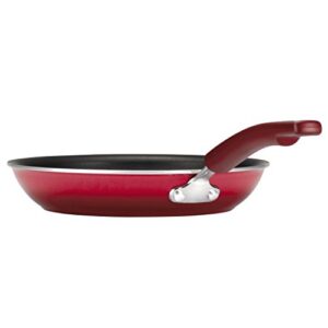 Rachael Ray Brights Nonstick Frying Pan Set / Fry Pan Set / Skillet Set - 9.25 Inch and 11 Inch , Red