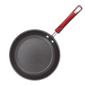 Rachael Ray Brights Nonstick Frying Pan Set / Fry Pan Set / Skillet Set - 9.25 Inch and 11 Inch , Red