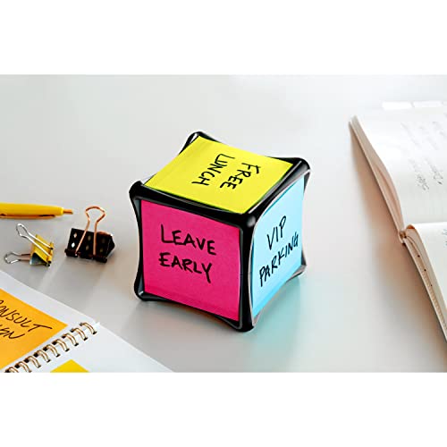 Post-it Super Sticky Full Stick Notes, 3 in x 3 in, 4 Pads, 2x the Sticking Power, Energy Boost Collection, Bright Colors (Orange, Pink, Blue, Green), Recyclable (F330-4SSAU)