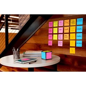 Post-it Super Sticky Full Stick Notes, 3 in x 3 in, 4 Pads, 2x the Sticking Power, Energy Boost Collection, Bright Colors (Orange, Pink, Blue, Green), Recyclable (F330-4SSAU)