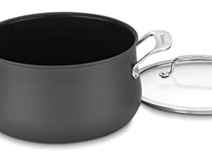 Cuisinart 6445-22 5-Quart Dutch Oven with Cover, Black/Stainless Steel