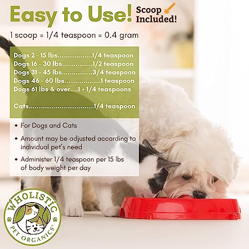 Wholistic Pet Organics: Bovine Colostrum Powder for Dogs and Cat Organic Dog Immune Supplement for Allergy and Itch Relief Colostrum for Puppies Allergy Medication for Dogs (2 oz)