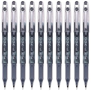 Pilot P-700 Precise Gel Ink Roller Ball Stick Pen, Black Ink, .7mm, Dozen