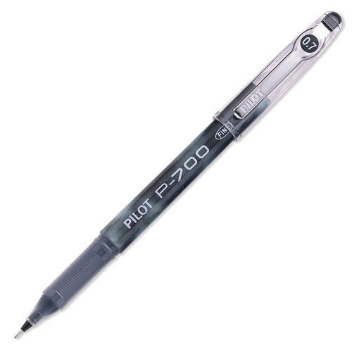 Pilot P-700 Precise Gel Ink Roller Ball Stick Pen, Black Ink, .7mm, Dozen