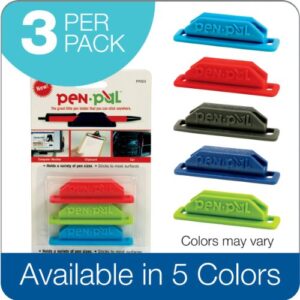 Pen Pal Pen Holders, 3 Pack, Assorted Colors (PENPAL-BP3)