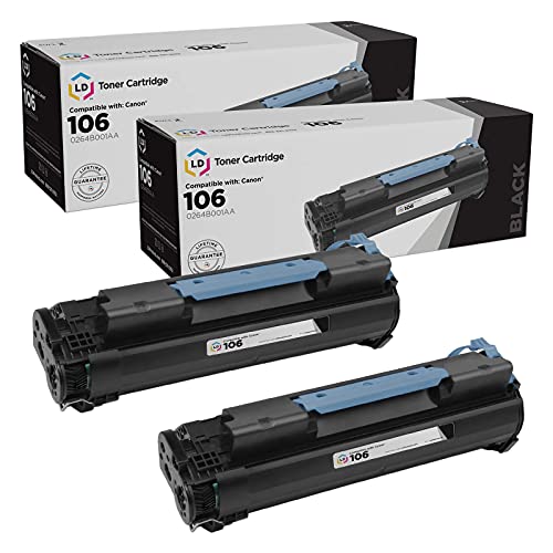 LD Compatible Toner Cartridge Replacement for Canon 106 0264B001AA (Black, 2-Pack)