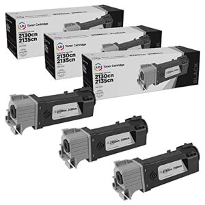 ld products compatible toner cartridge replacements for dell 330-1436 t106c high yield (black, 3-pack) for use in color laser 2130cn & 2135cn