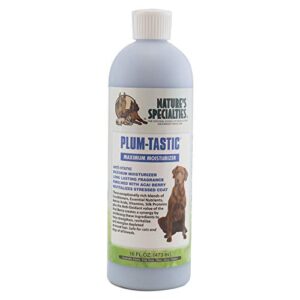 nature's specialties plum-tastic ultra concentrated dog conditioner for pets, makes up to 4 gallons, natural choice for professional groomers, maximum moisture, made in usa, 16 oz