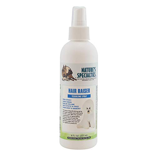 Nature's Specialties Hair Raiser Dog Texturizing Spray for Pets, Natural Choice for Professional Groomers, Builds Volume, Made in USA, 8 oz