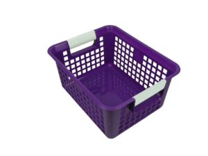 romanoff products book basket, purple