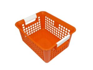 romanoff products book basket, orange