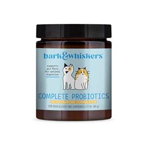 dr. mercola, bark & whiskers, complete probiotics, for cats and dogs, 3.17 oz (90 g), supports immune function, digestive support, non gmo, soy free, gluten free