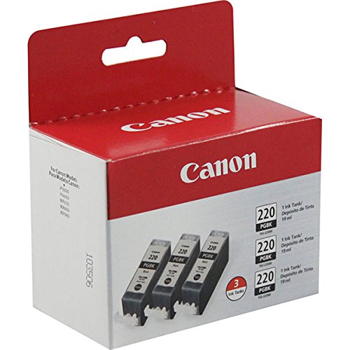 Canon Pgi-220 Multipack Ip3600/Ip4600/Mp620/Mp980 Pigment Black Ink Pack 3 Pack 2945b001