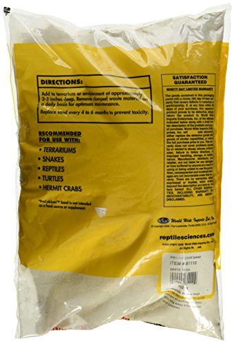 Reptile Sciences Terrarium Sand for Aquarium, 10-Pound, Natural White