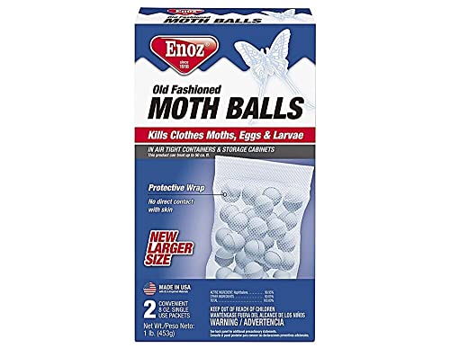 Enoz Made in The USA Old Fashioned Moth Balls - 1 Pound