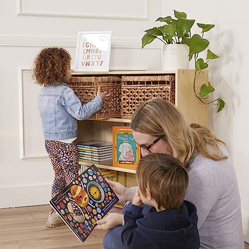 ECR4Kids Classic Bookcase, 36in, Adjustable Bookshelf, Natural