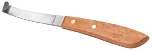 weaver leather left-handed hoof knife with wooden handle, brown, 8