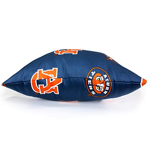 College Covers Everything Comfy Auburn Tigers 16" x 16" Decorative Pillow, Includes 2 Pillows