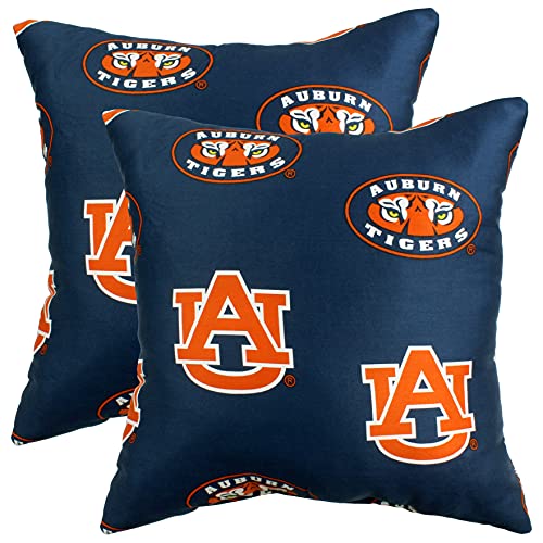 College Covers Everything Comfy Auburn Tigers 16" x 16" Decorative Pillow, Includes 2 Pillows