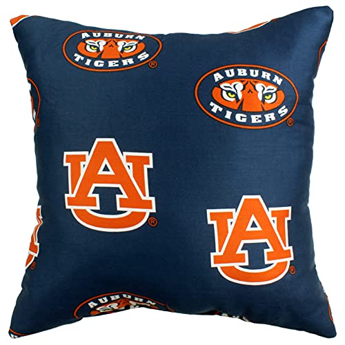 College Covers Everything Comfy Auburn Tigers 16" x 16" Decorative Pillow, Includes 2 Pillows