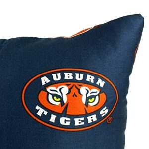 College Covers Everything Comfy Auburn Tigers 16" x 16" Decorative Pillow, Includes 2 Pillows