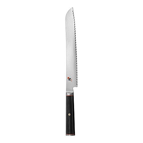 Miyabi Kaizen Bread Knife, Medium, Black with Red Accent