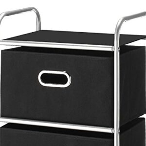 Whitmor 3 Drawer Rolling Cart - Home and Office Storage Organizer