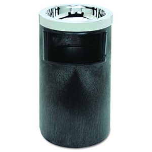 rubbermaid commercial products steel smoker's urn, silver, round for cigarette disposal
