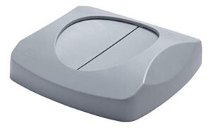 rubbermaid commercial products untouchable trash/recycling swing lid, gray, compatible with 23-gallon untouchable containers