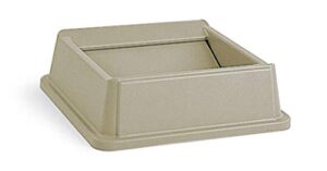rubbermaid commercial products untouchable square swing lid for 35g & 50g containers, beige (fg266400beig)