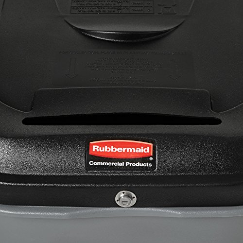 Rubbermaid Commercial Products BRUTE Confidential Document Rollout Waste/Utility Container, 65-gallon, Gray (FG9W1088GRAY)