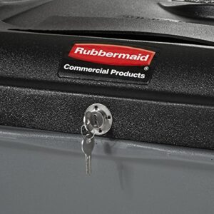 Rubbermaid Commercial Products BRUTE Confidential Document Rollout Waste/Utility Container, 65-gallon, Gray (FG9W1088GRAY)