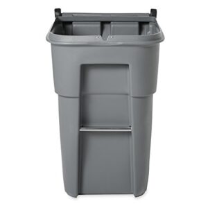 Rubbermaid Commercial Products BRUTE Confidential Document Rollout Waste/Utility Container, 65-gallon, Gray (FG9W1088GRAY)