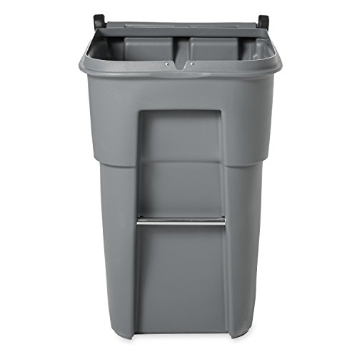 Rubbermaid Commercial Products BRUTE Confidential Document Rollout Waste/Utility Container, 65-gallon, Gray (FG9W1088GRAY)