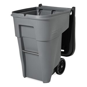 Rubbermaid Commercial Products BRUTE Confidential Document Rollout Waste/Utility Container, 65-gallon, Gray (FG9W1088GRAY)