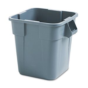 Rubbermaid Commercial Products BRUTE Square Bin Storage Container without Lid, 28-Gallon, Gray (FG352600GRAY)